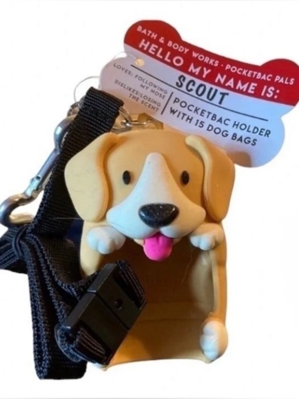 BATH & BODY WORKS Scout the Yellow Lab Antibacterial Holder w/ Doggy Bags NWT